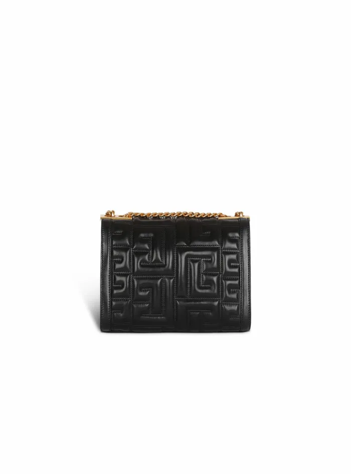 Balmain 1945 Bags Womens MediumSized Quilted Leather 1945 Bag Black