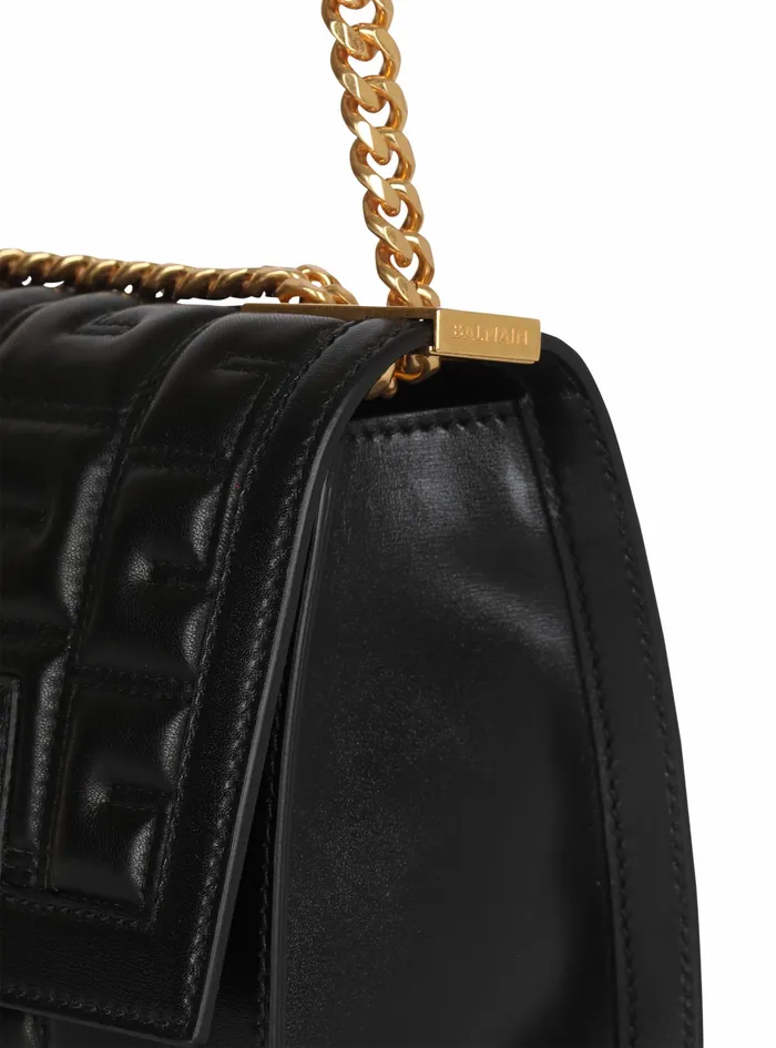 Balmain 1945 Bags Womens MediumSized Quilted Leather 1945 Bag Black