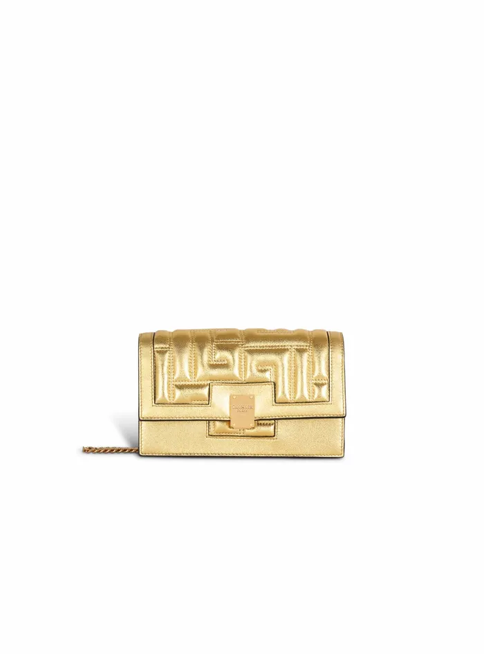 Balmain 1945 Bags Womens MiniSized Quilted Leather 1945 Bag Gold
