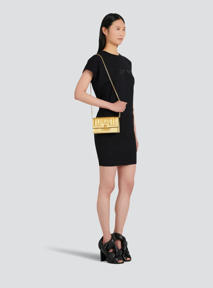 Balmain 1945 Bags Womens MiniSized Quilted Leather 1945 Bag Gold