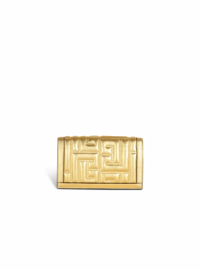 Balmain 1945 Bags Womens MiniSized Quilted Leather 1945 Bag Gold
