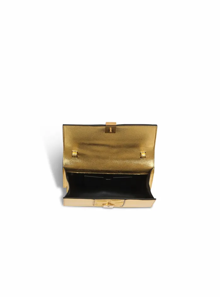Balmain 1945 Bags Womens MiniSized Quilted Leather 1945 Bag Gold