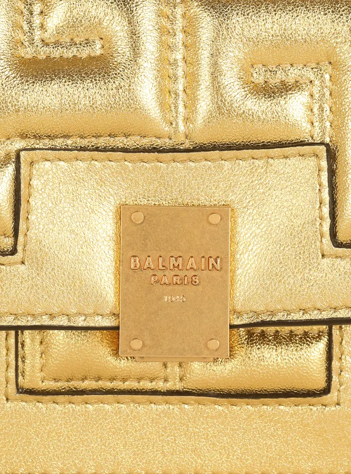Balmain 1945 Bags Womens MiniSized Quilted Leather 1945 Bag Gold