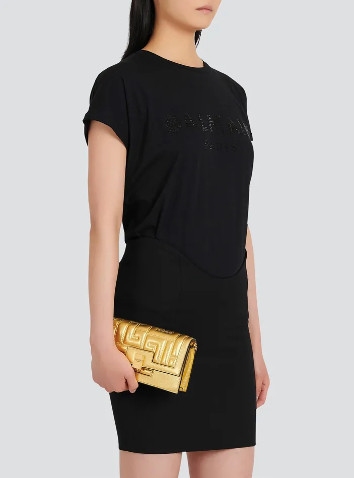 Balmain 1945 Bags Womens MiniSized Quilted Leather 1945 Bag Gold