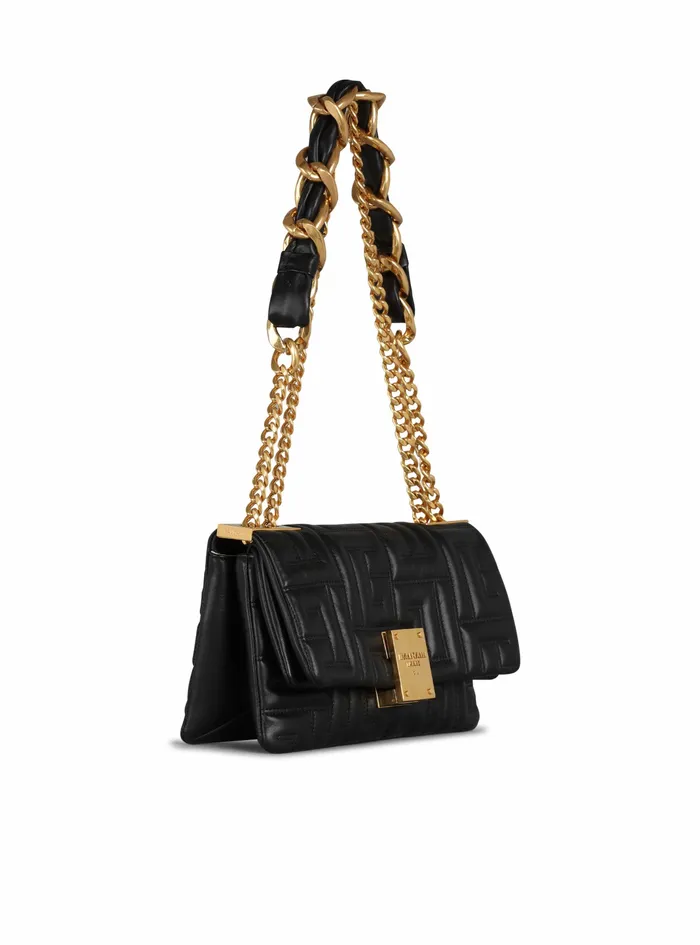 Balmain 1945 Bags Womens SmallSized Quilted Leather 1945 Soft Bag Black Balmain 1945 Bags Womens SmallSized Quilted Leather 1945 Soft Bag Black