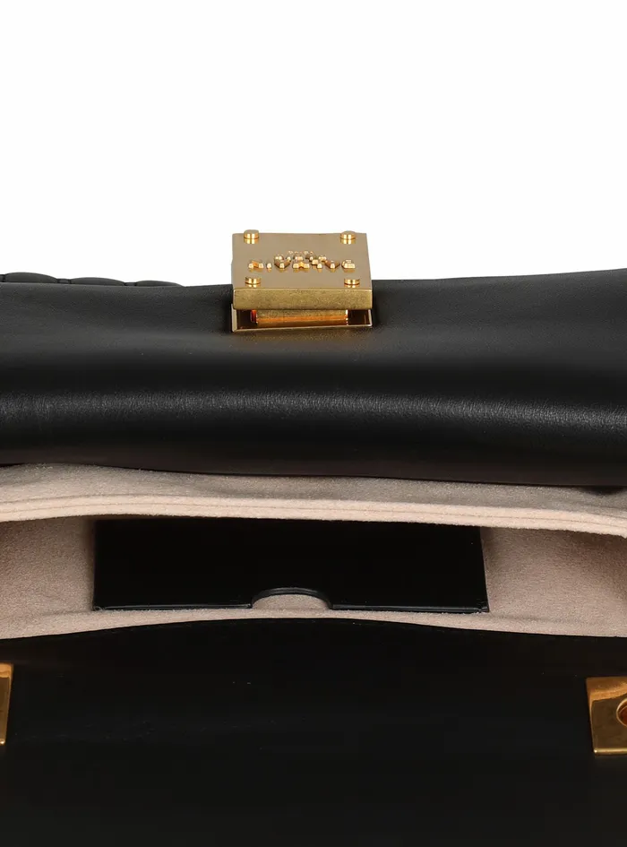 Balmain 1945 Bags Womens SmallSized Quilted Leather 1945 Soft Bag Black Balmain 1945 Bags Womens SmallSized Quilted Leather 1945 Soft Bag Black
