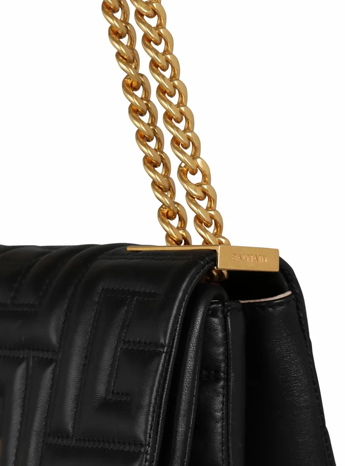 Balmain 1945 Bags Womens SmallSized Quilted Leather 1945 Soft Bag Black Balmain 1945 Bags Womens SmallSized Quilted Leather 1945 Soft Bag Black