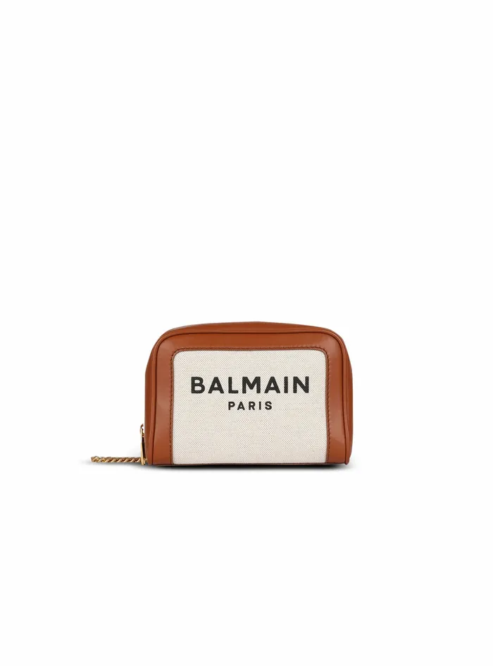 Balmain BArmy Bags Womens SmallSizedcanvas BArmy Bag With Leather Panels Brown Balmain BArmy Bags Womens SmallSizedcanvas BArmy Bag With Leather Panels Brown