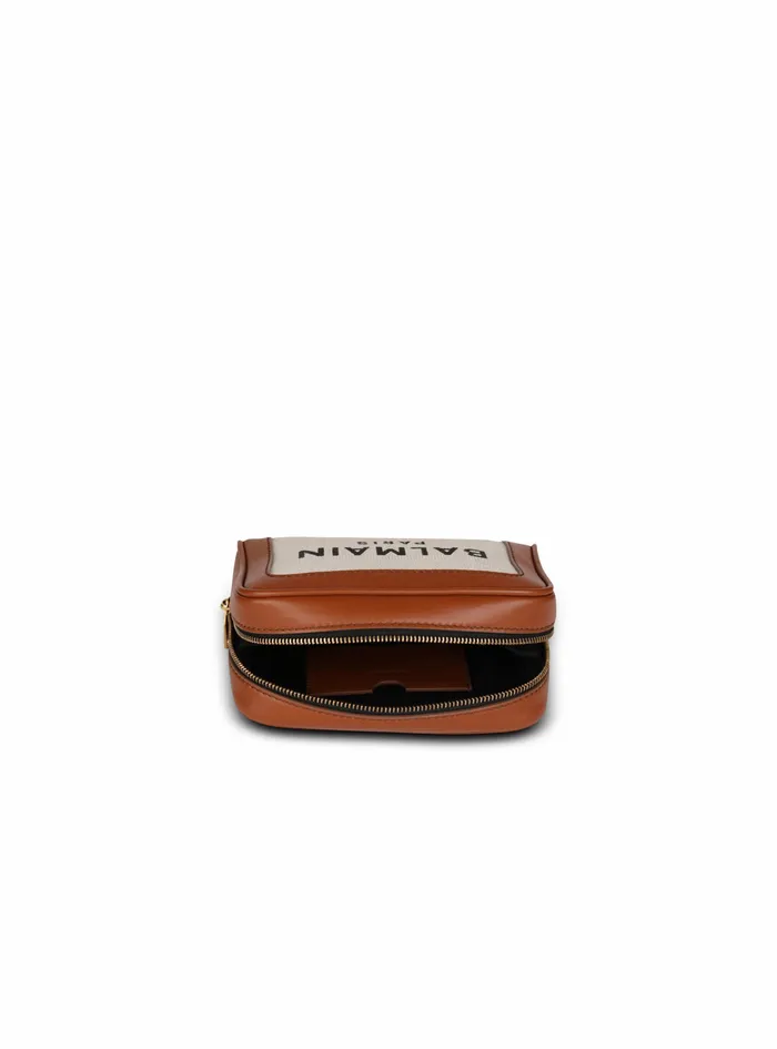 Balmain BArmy Bags Womens SmallSizedcanvas BArmy Bag With Leather Panels Brown
