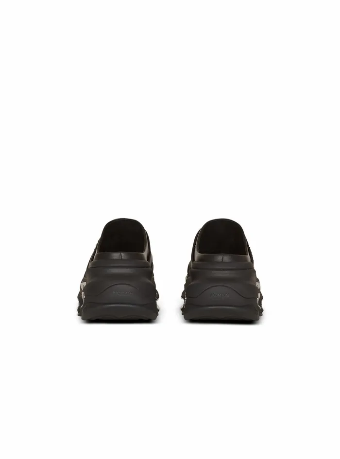 Balmain BBold Womens Draped Leather BBold Mule Sneakers Black Balmain BBold Womens Draped Leather BBold Mule Sneakers Black