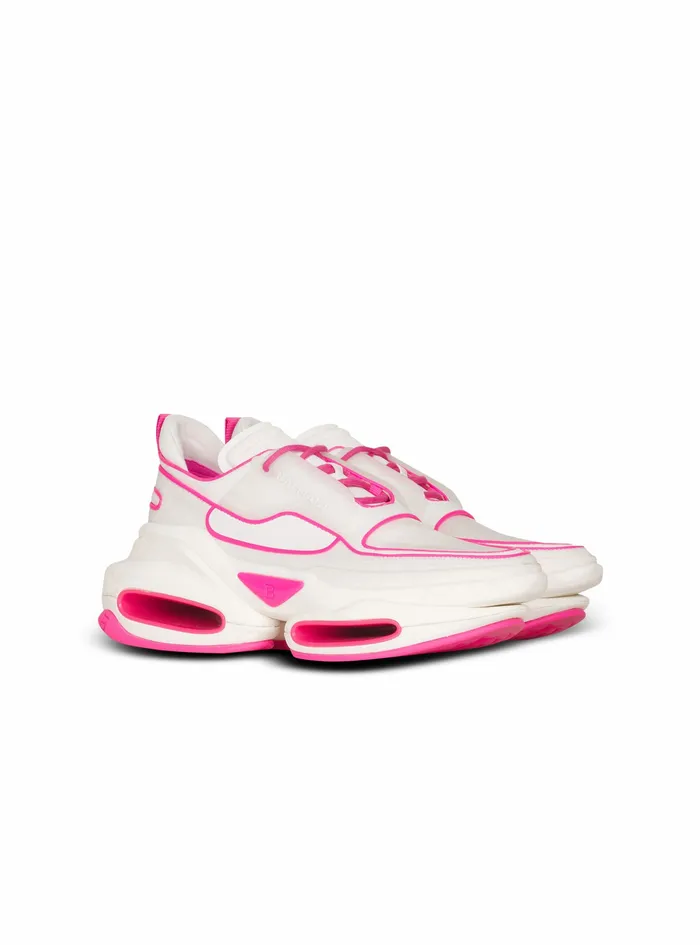 Balmain BBold Womens Leather BBold LowTop Sneakers Pink Balmain BBold Womens Leather BBold LowTop Sneakers Pink