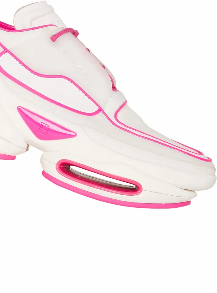 Balmain BBold Womens Leather BBold LowTop Sneakers Pink Balmain BBold Womens Leather BBold LowTop Sneakers Pink