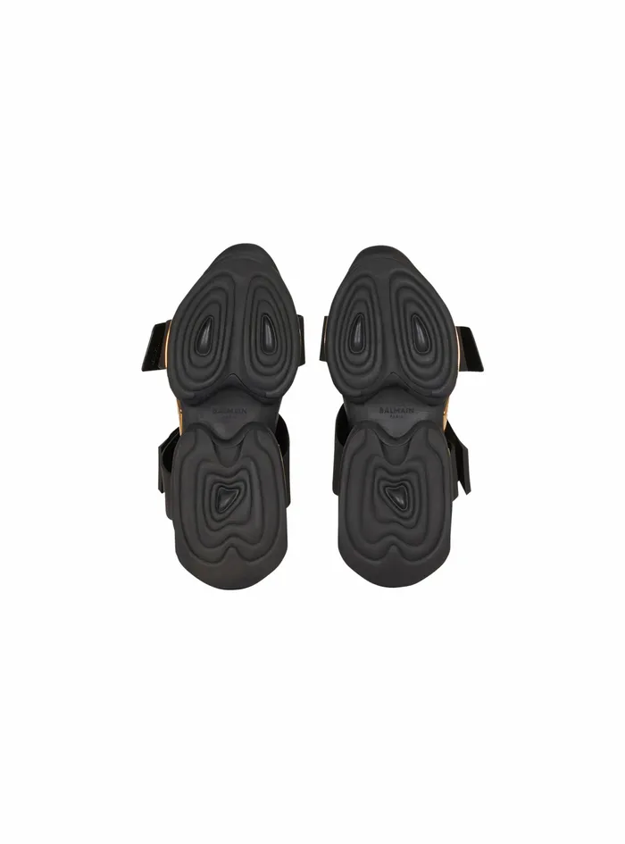 Balmain BBold Womens Suede And Knit BBold Sneakers With Straps Black Balmain BBold Womens Suede And Knit BBold Sneakers With Straps Black