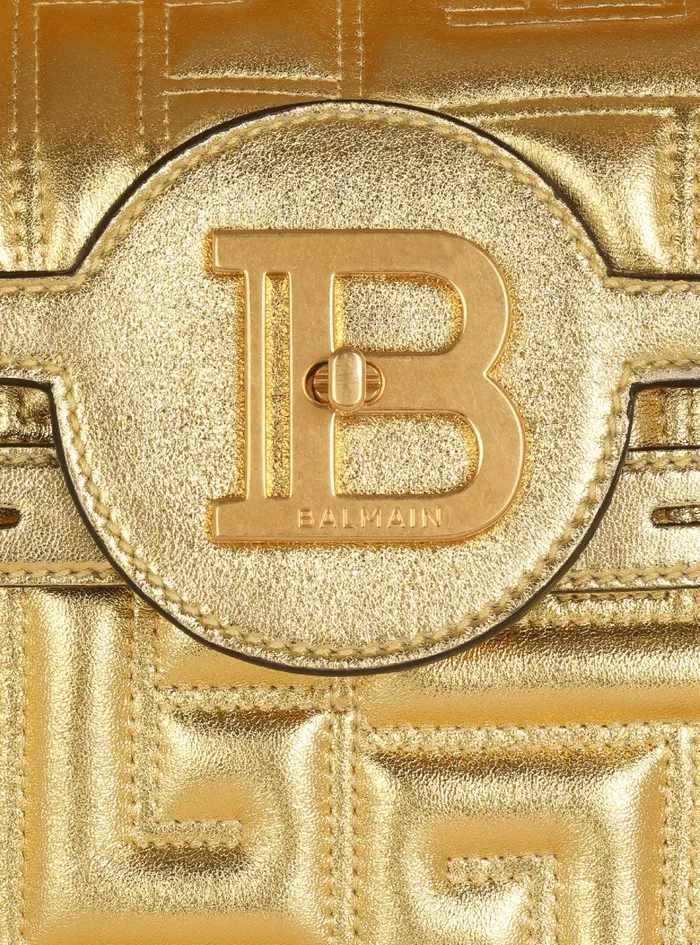 Balmain BBuzz Bags Womens Quilted Leather BBuzz 23 Bag Gold