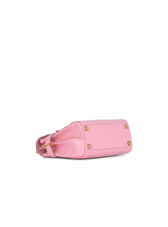 Balmain BBuzz Bags Womens Quilted Leather BBuzz 23 Bag Pink