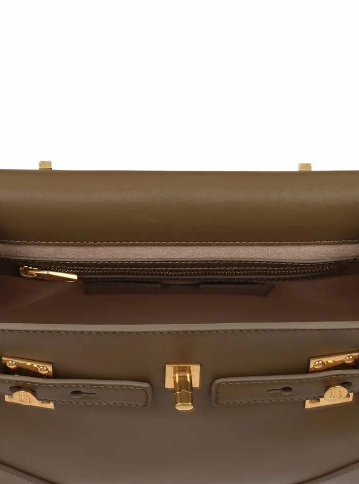 Balmain BBuzz Bags Womens Smooth Leather BBuzz 23 Bag Khaki Balmain BBuzz Bags Womens Smooth Leather BBuzz 23 Bag Khaki