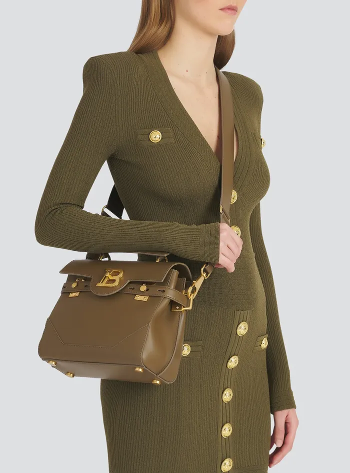 Balmain BBuzz Bags Womens Smooth Leather BBuzz 23 Bag Khaki Balmain BBuzz Bags Womens Smooth Leather BBuzz 23 Bag Khaki