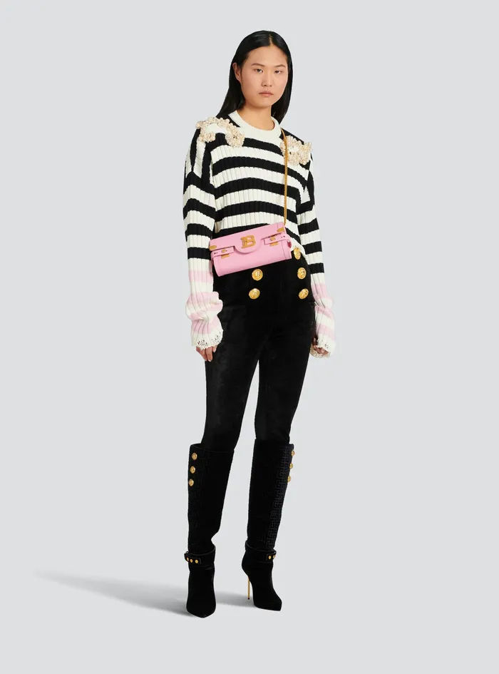 Balmain BBuzz Bags Womens Smooth Leather BBuzz 23 Clutch Bag Pink Balmain BBuzz Bags Womens Smooth Leather BBuzz 23 Clutch Bag Pink