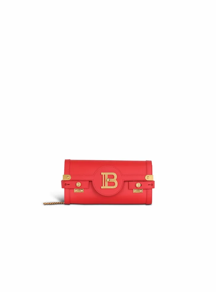 Balmain BBuzz Bags Womens Smooth Leather BBuzz 23 Clutch Bag Red