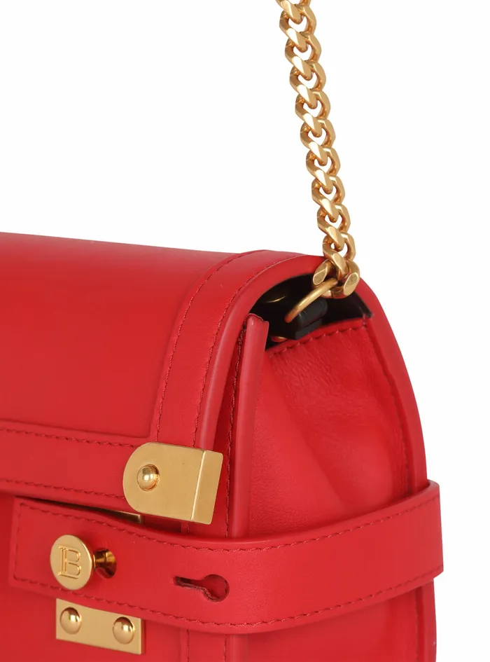 Balmain BBuzz Bags Womens Smooth Leather BBuzz 23 Clutch Bag Red