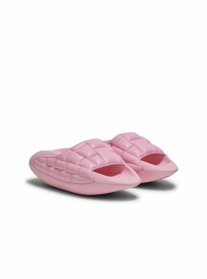Balmain BIt Womens Quilted Leather BIt Mules Pink Balmain BIt Womens Quilted Leather BIt Mules Pink