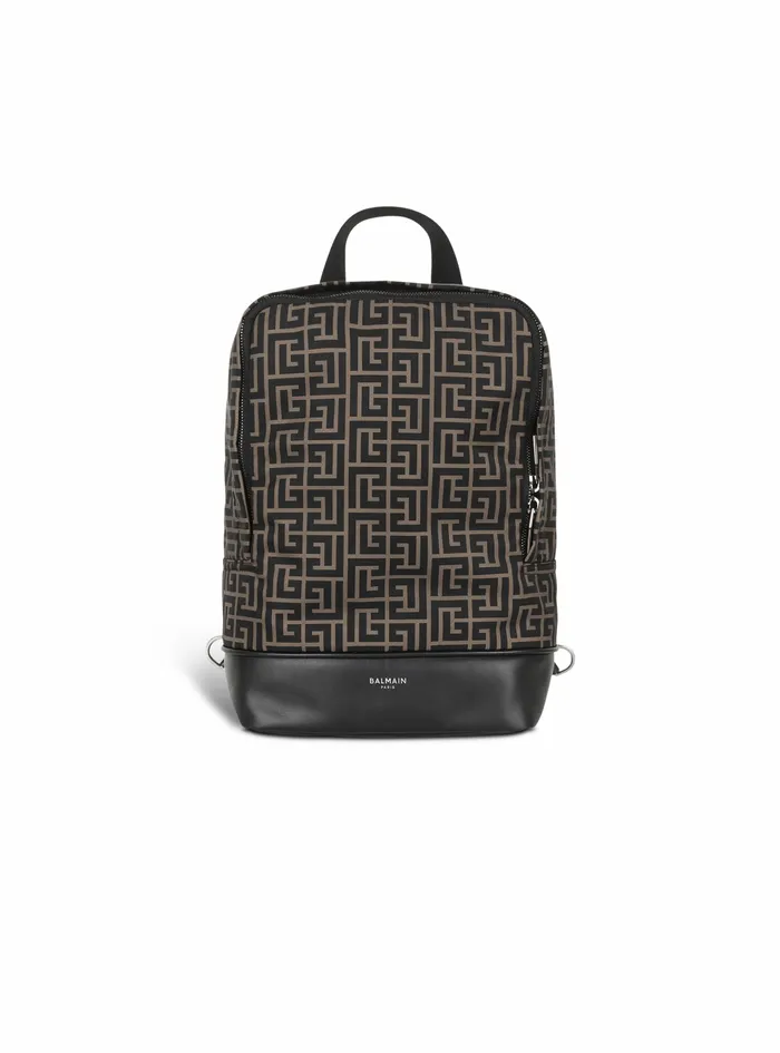Balmain Bags And Backpacks Mens Bicolor Jacquard 1945 Crossbody Backpack Khaki Balmain Bags And Backpacks Mens Bicolor Jacquard 1945 Crossbody Backpack Khaki