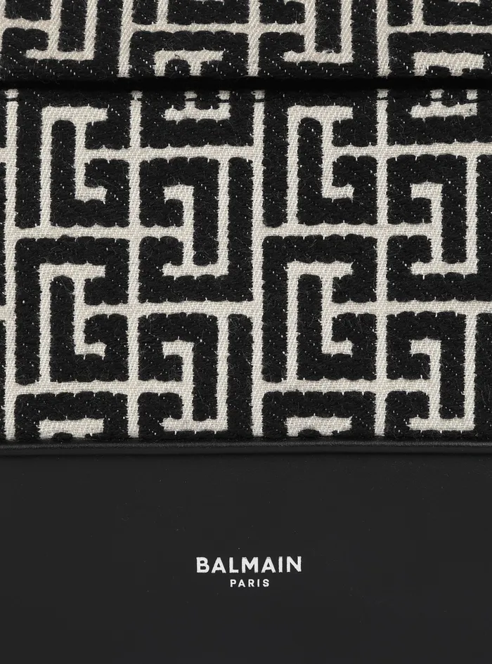 Balmain Bags And Backpacks Mens Bicolorjacquard 1945 Backpack Black Balmain Bags And Backpacks Mens Bicolorjacquard 1945 Backpack Black