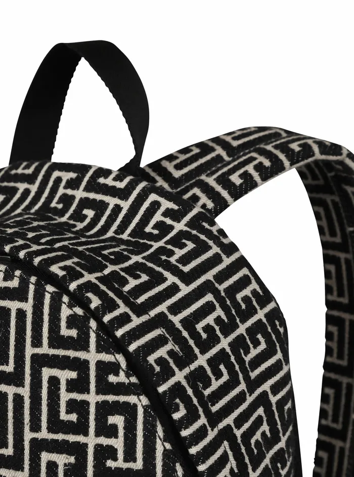Balmain Bags And Backpacks Mens Bicolorjacquard 1945 Backpack Black Balmain Bags And Backpacks Mens Bicolorjacquard 1945 Backpack Black