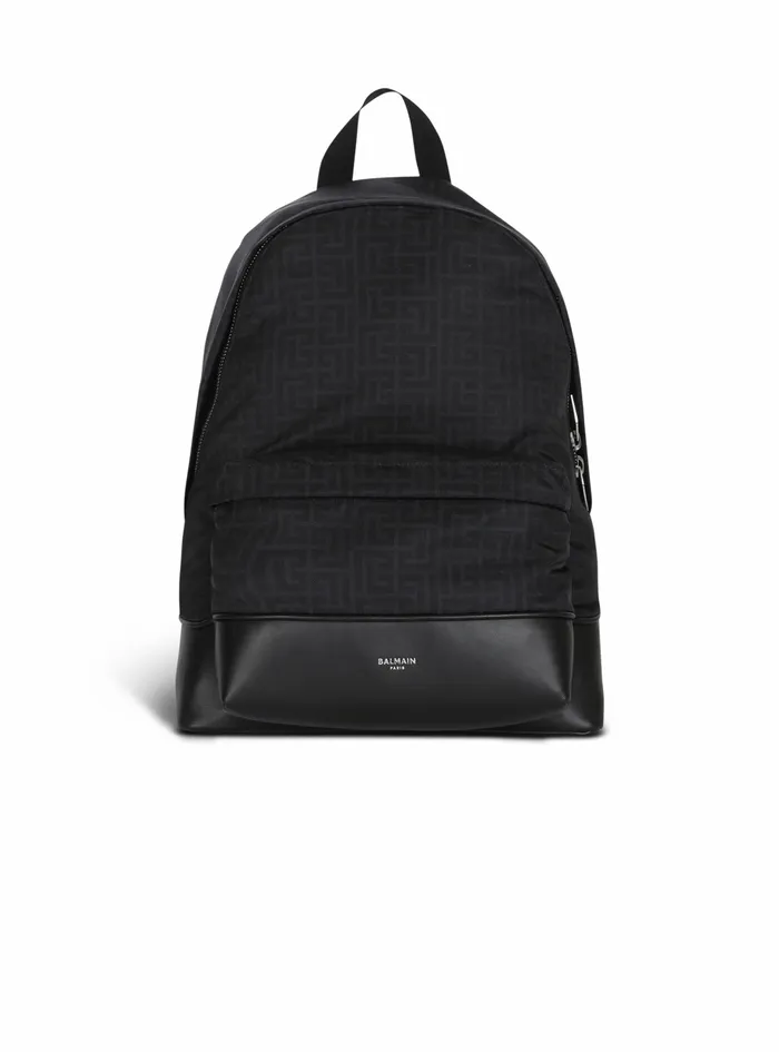 Balmain Bags And Backpacks Mens Jacquard 1945 Backpack Black