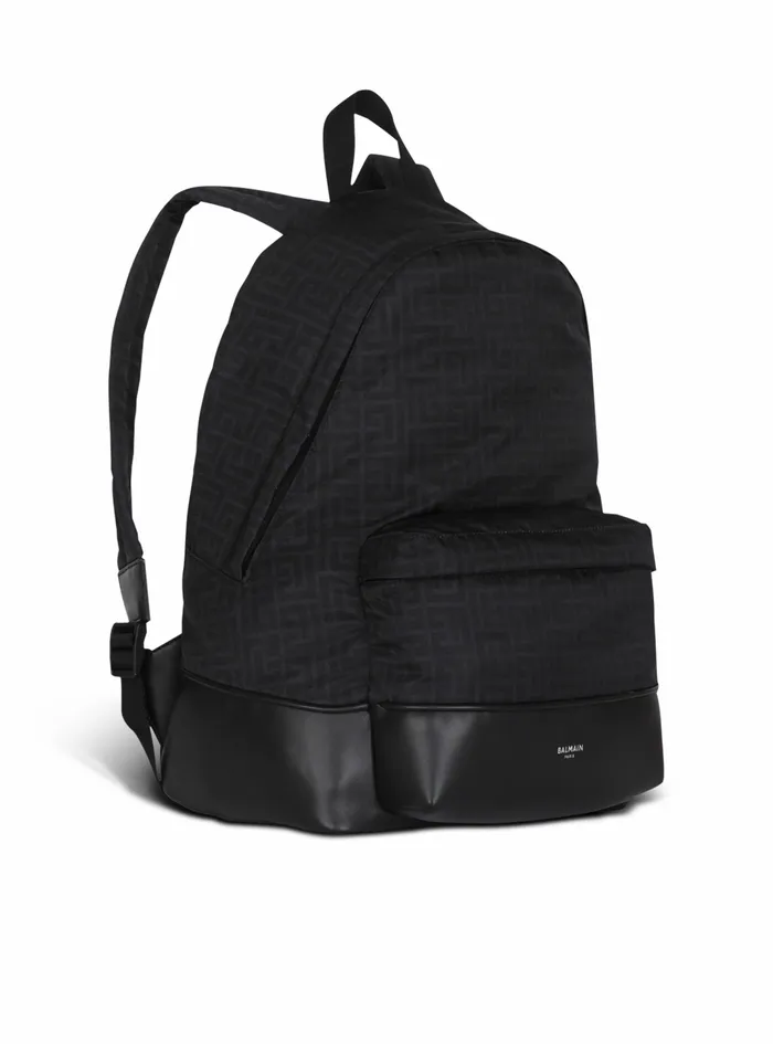 Balmain Bags And Backpacks Mens Jacquard 1945 Backpack Black Balmain Bags And Backpacks Mens Jacquard 1945 Backpack Black