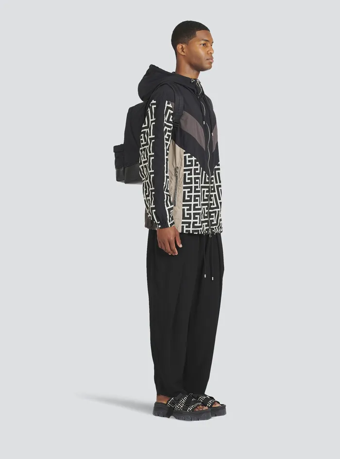 Balmain Bags And Backpacks Mens Jacquard 1945 Backpack Black Balmain Bags And Backpacks Mens Jacquard 1945 Backpack Black