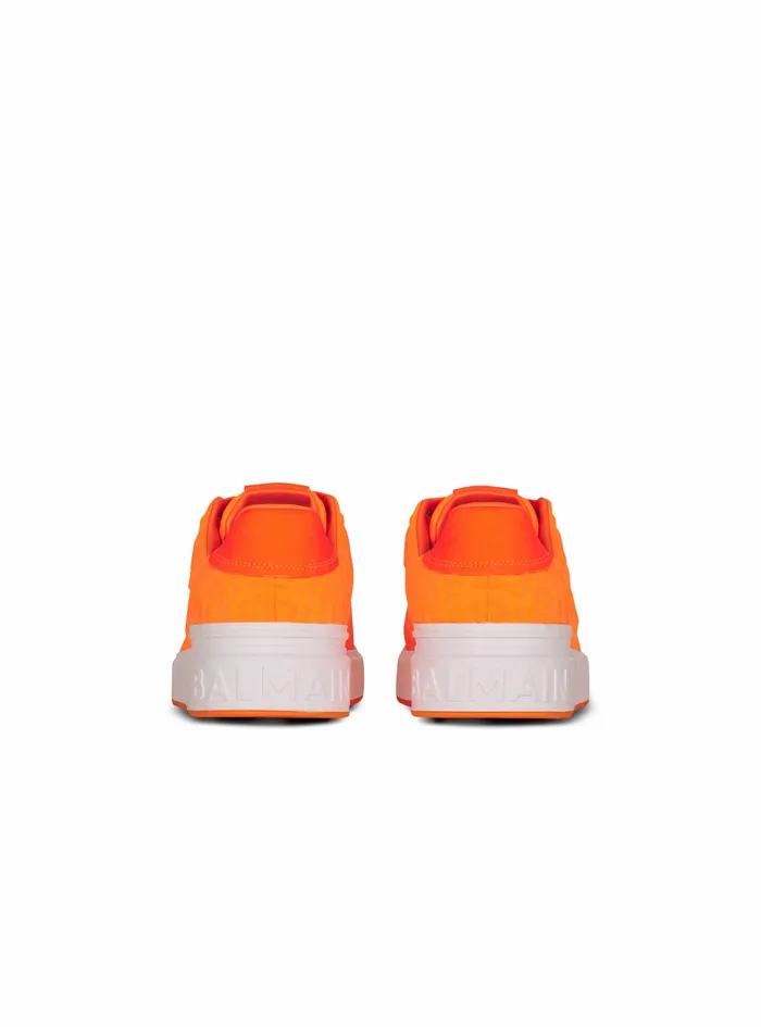 Balmain Bcourt Mens Embossed Monogram Neoprene BCourt Sneakers Orange Balmain Bcourt Mens Embossed Monogram Neoprene BCourt Sneakers Orange