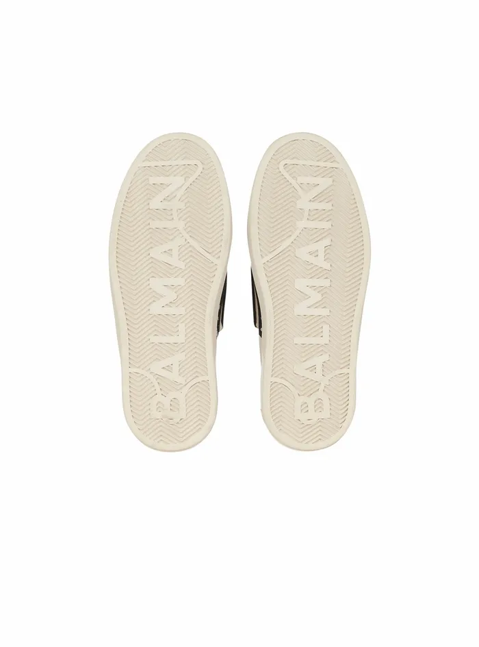 Balmain Bcourt Mens Monogram Jacquard BCourt Sneakers White Balmain Bcourt Mens Monogram Jacquard BCourt Sneakers White