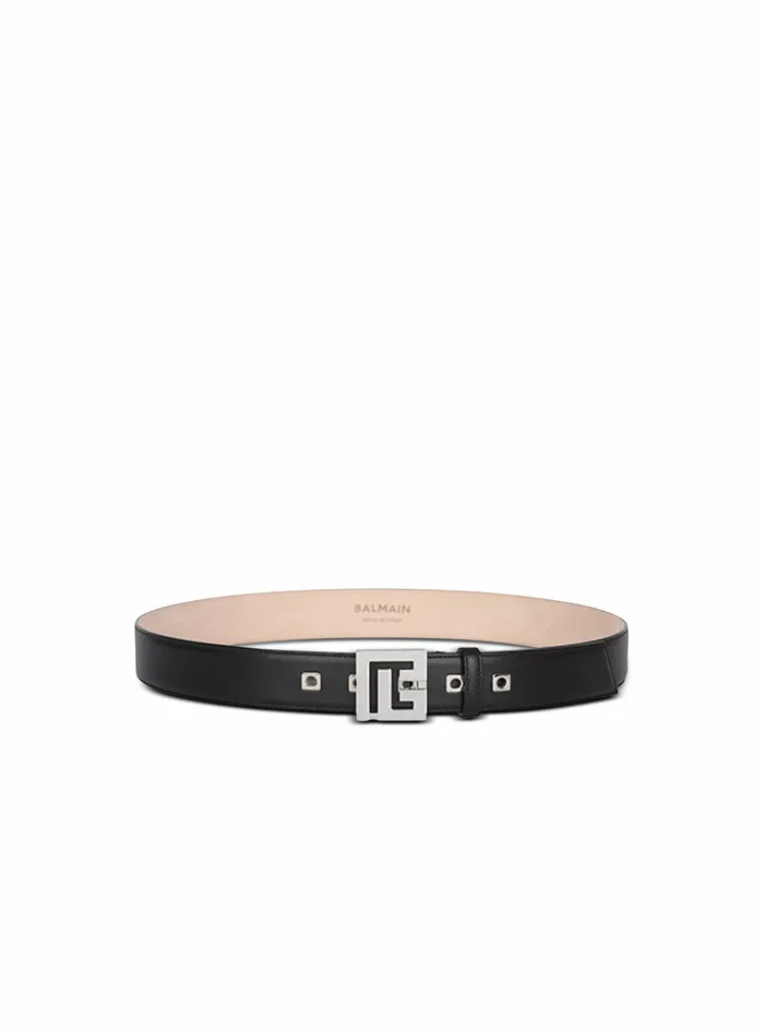 Balmain Belts Mens Leather Pb Belt Belt Black