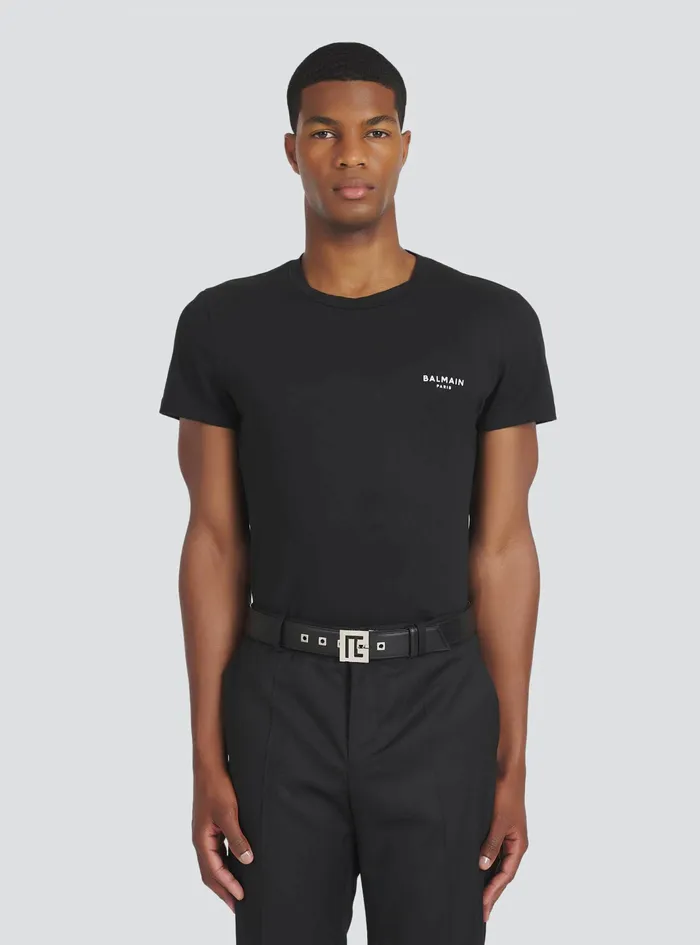 Balmain Belts Mens Leather Pb Belt Belt Black Balmain Belts Mens Leather Pb Belt Belt Black