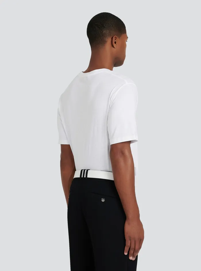 Balmain Belts Mens Smooth Leather BBelt Belt White