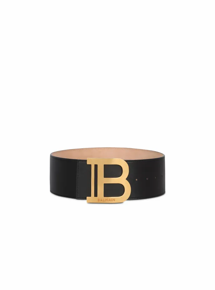 Balmain Belts Womens Leather BBelt Belt Black