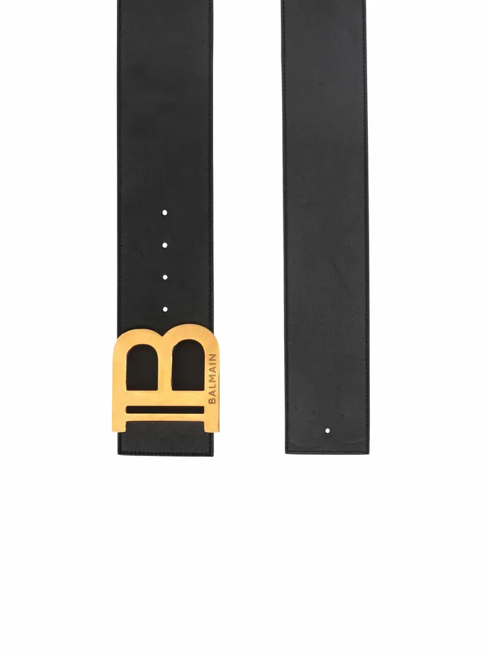 Balmain Belts Womens Leather BBelt Belt Black Balmain Belts Womens Leather BBelt Belt Black