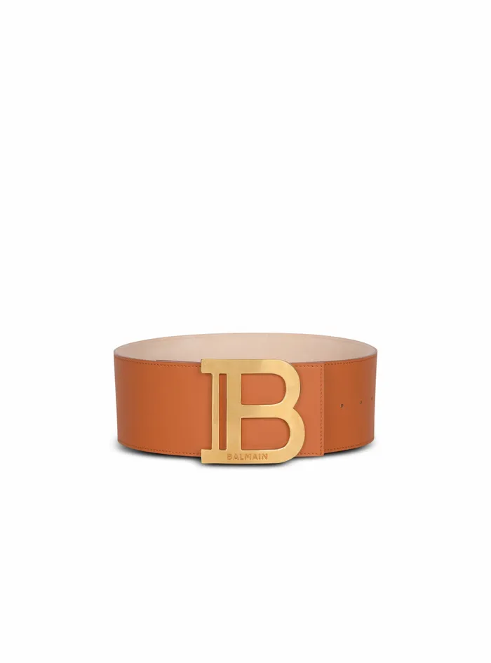 Balmain Belts Womens Leather BBelt Belt Brown