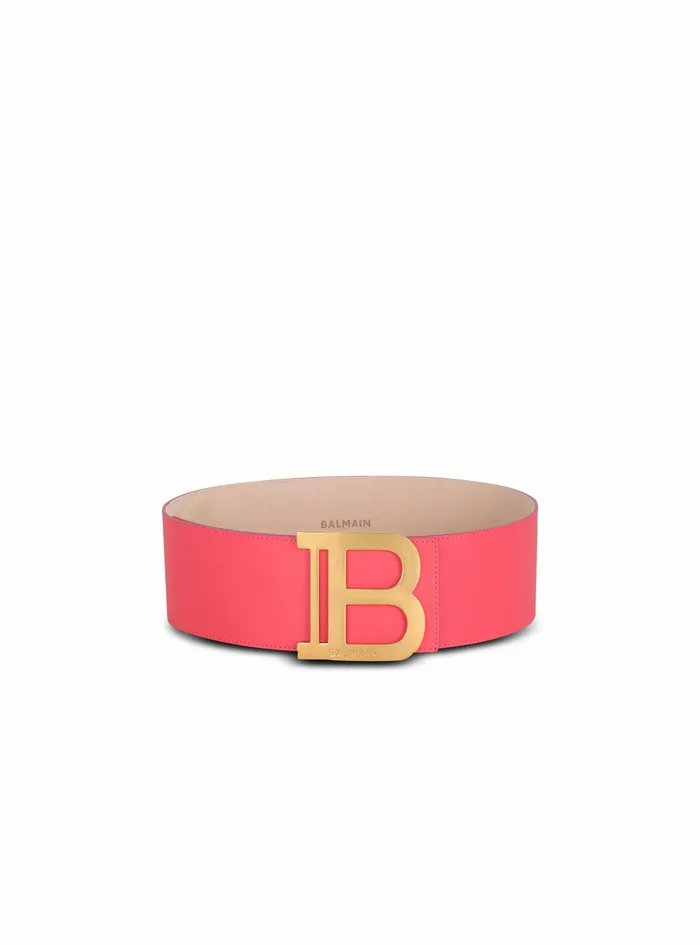 Balmain Belts Womens Leather BBelt Belt Pink