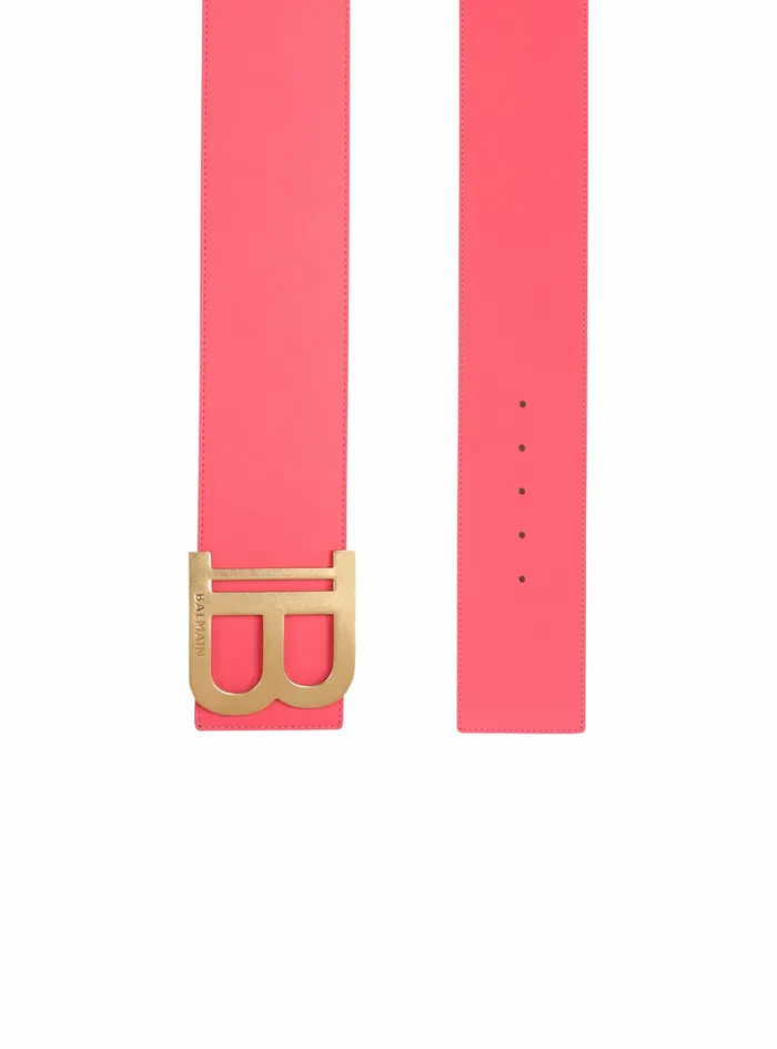 Balmain Belts Womens Leather BBelt Belt Pink Balmain Belts Womens Leather BBelt Belt Pink
