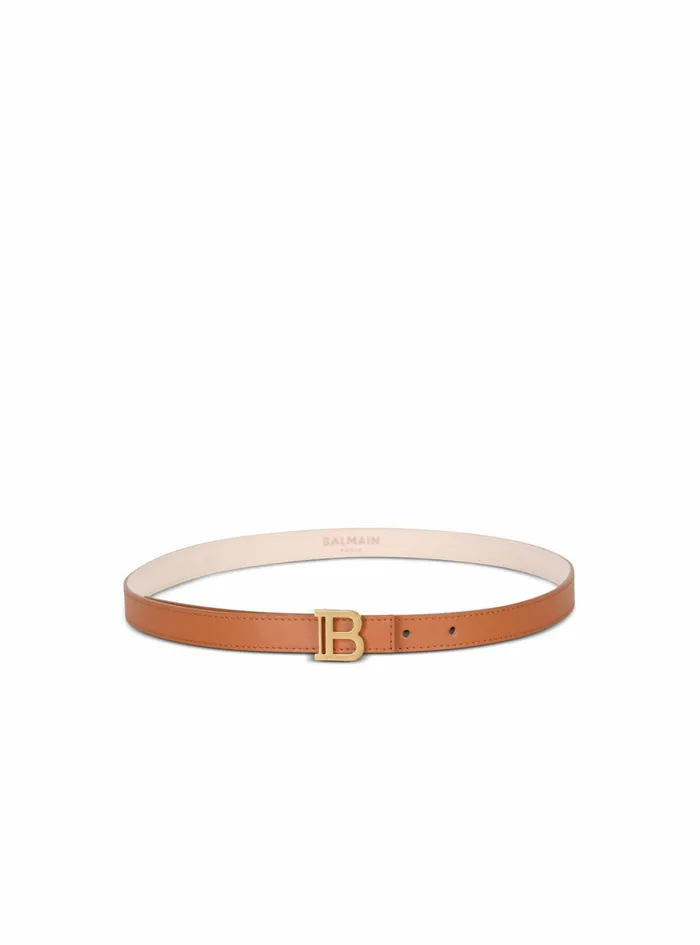 Balmain Belts Womens Leather BBelt Brown