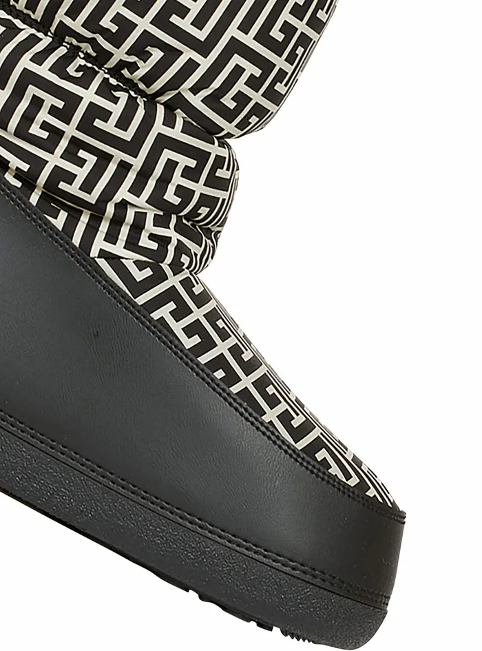 Balmain Boots And Rangers Womens Capsule After Ski 8211 Quilted Nylon AprsSki Boots With Balmain Monogram Pattern Black Balmain Boots And Rangers Womens Capsule After Ski 8211 Quilted Nylon AprsSki Boots With Balmain Monogram Pattern Black