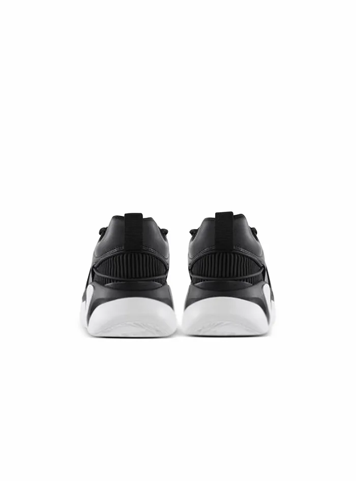 Balmain Brunner Mens Exclusive 8211 Gummy Leather And Mesh BRunner Sneakers Black