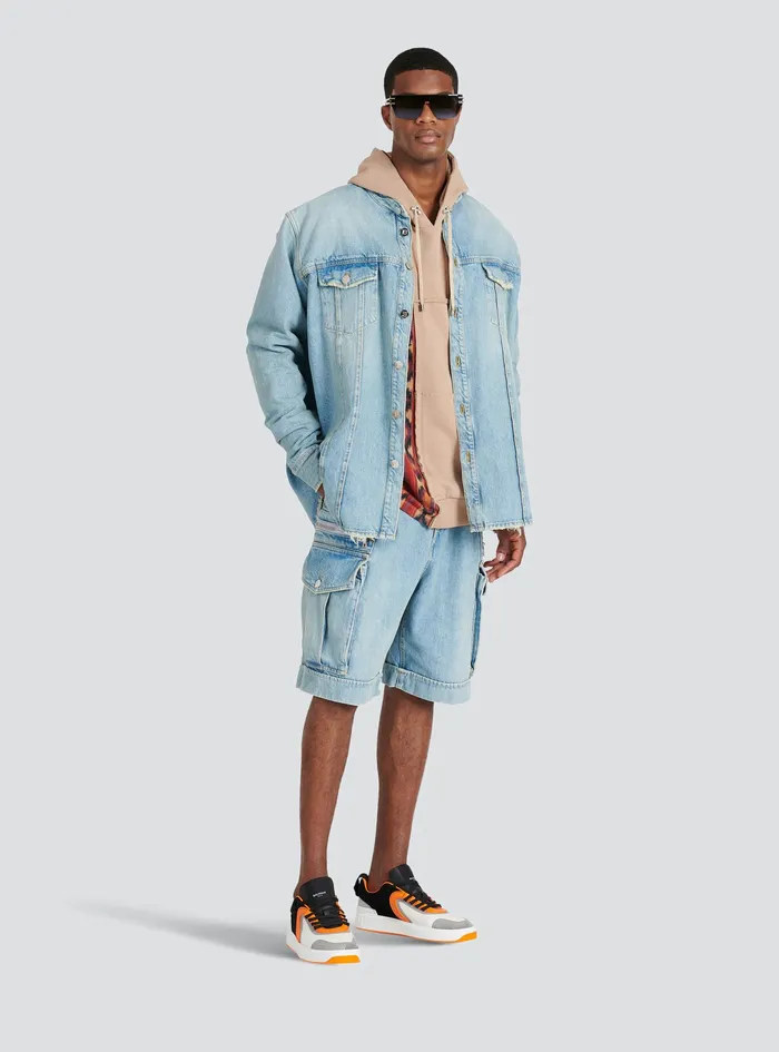 Balmain Denim Mens EoDesigned Denim Shirt Blue Balmain Denim Mens EoDesigned Denim Shirt Blue