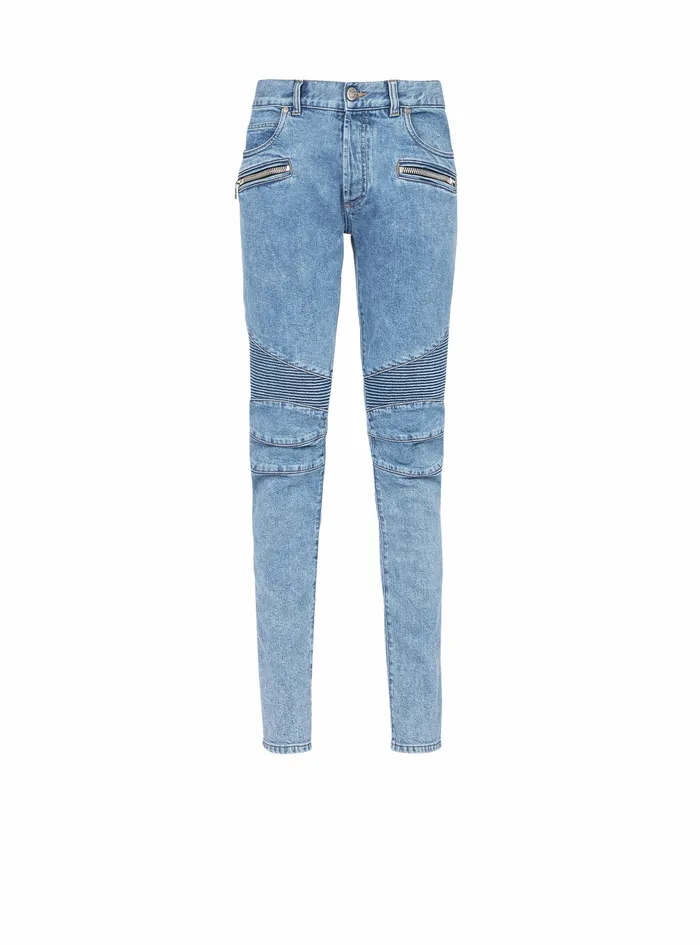 Balmain Denim Mens High Summer Capsule 8211 Slim Cut Cotton Jeans Blue