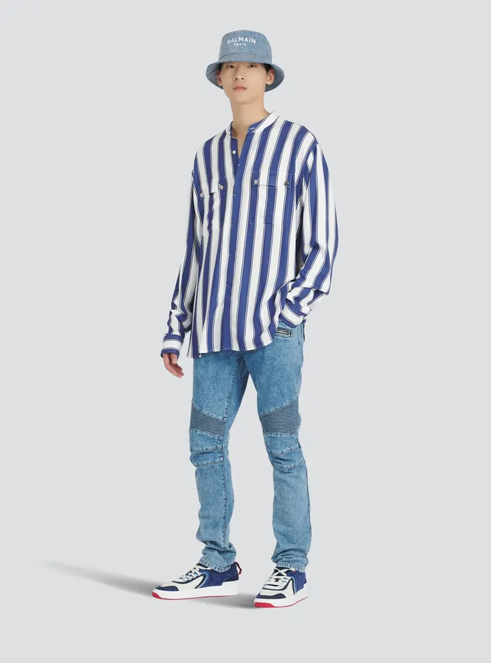 Balmain Denim Mens High Summer Capsule 8211 Slim Cut Cotton Jeans Blue