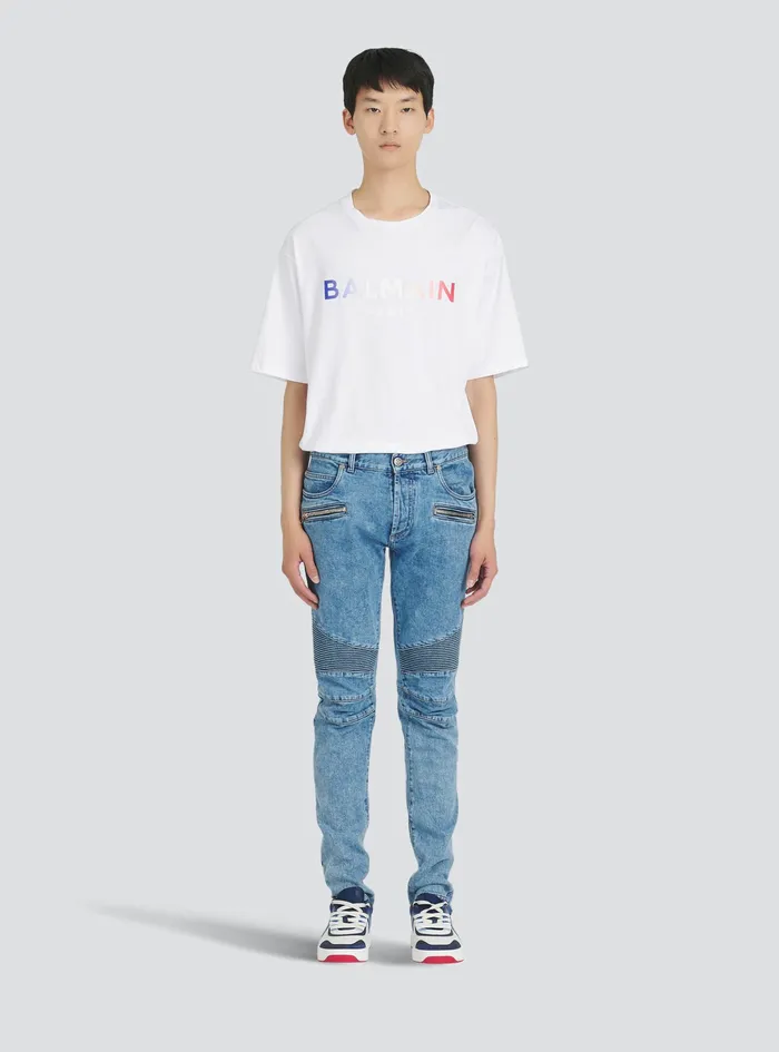 Balmain Denim Mens High Summer Capsule 8211 Slim Cut Cotton Jeans Blue