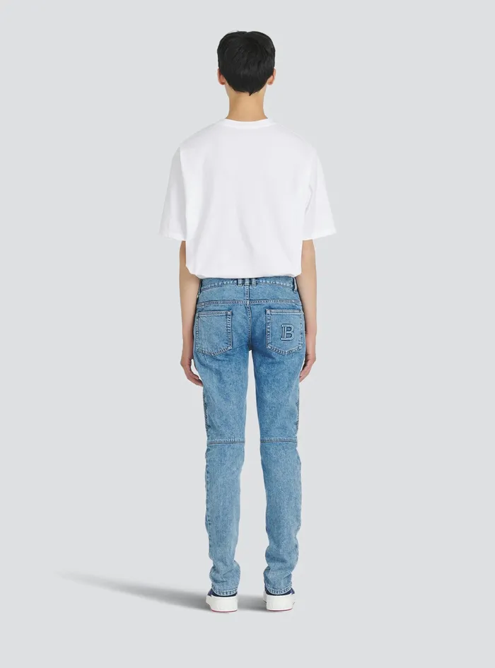 Balmain Denim Mens High Summer Capsule 8211 Slim Cut Cotton Jeans Blue