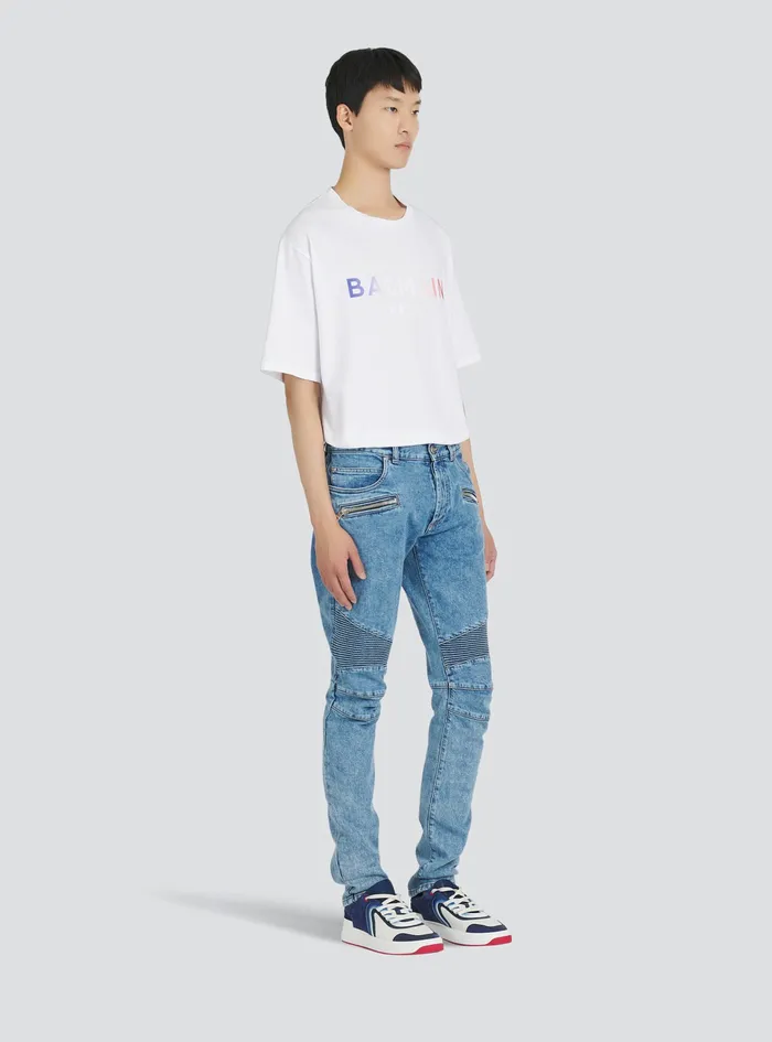 Balmain Denim Mens High Summer Capsule 8211 Slim Cut Cotton Jeans Blue